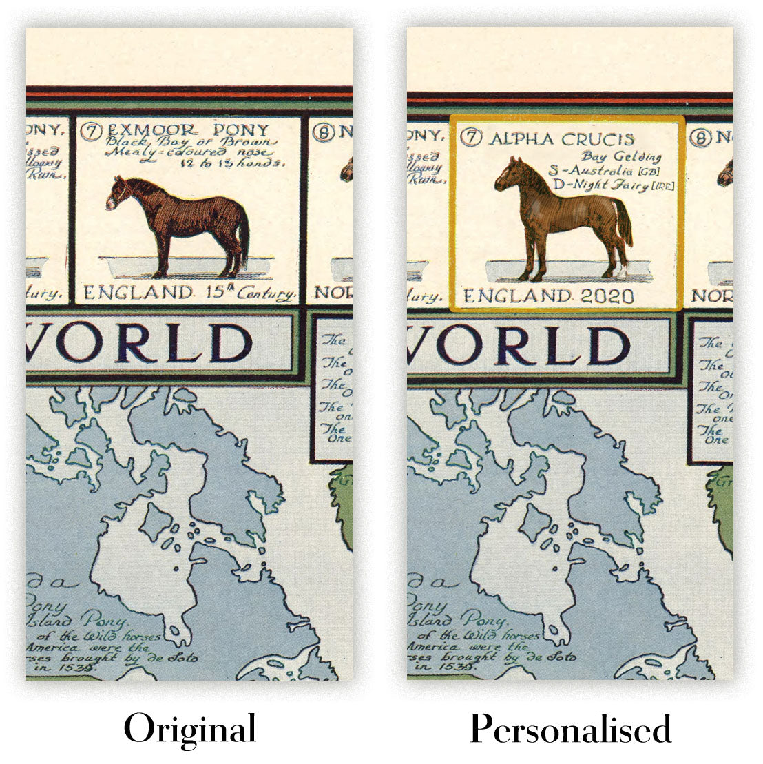Image showing the difference between an Original map and a Personalised map